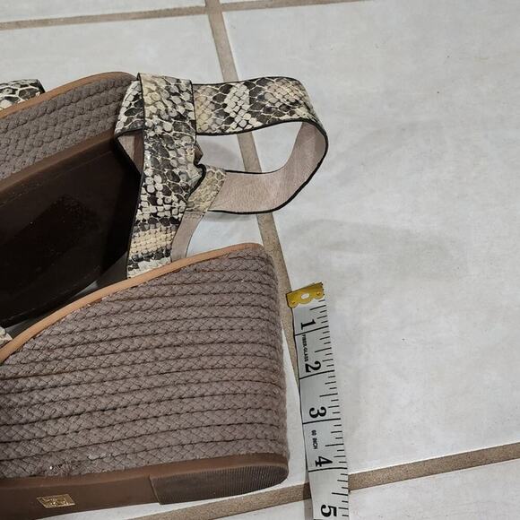 Louise Et Cie Paley Snakeskin Platform Wedge Espadrille Sandals size 42 10 us - Picture 13 of 14